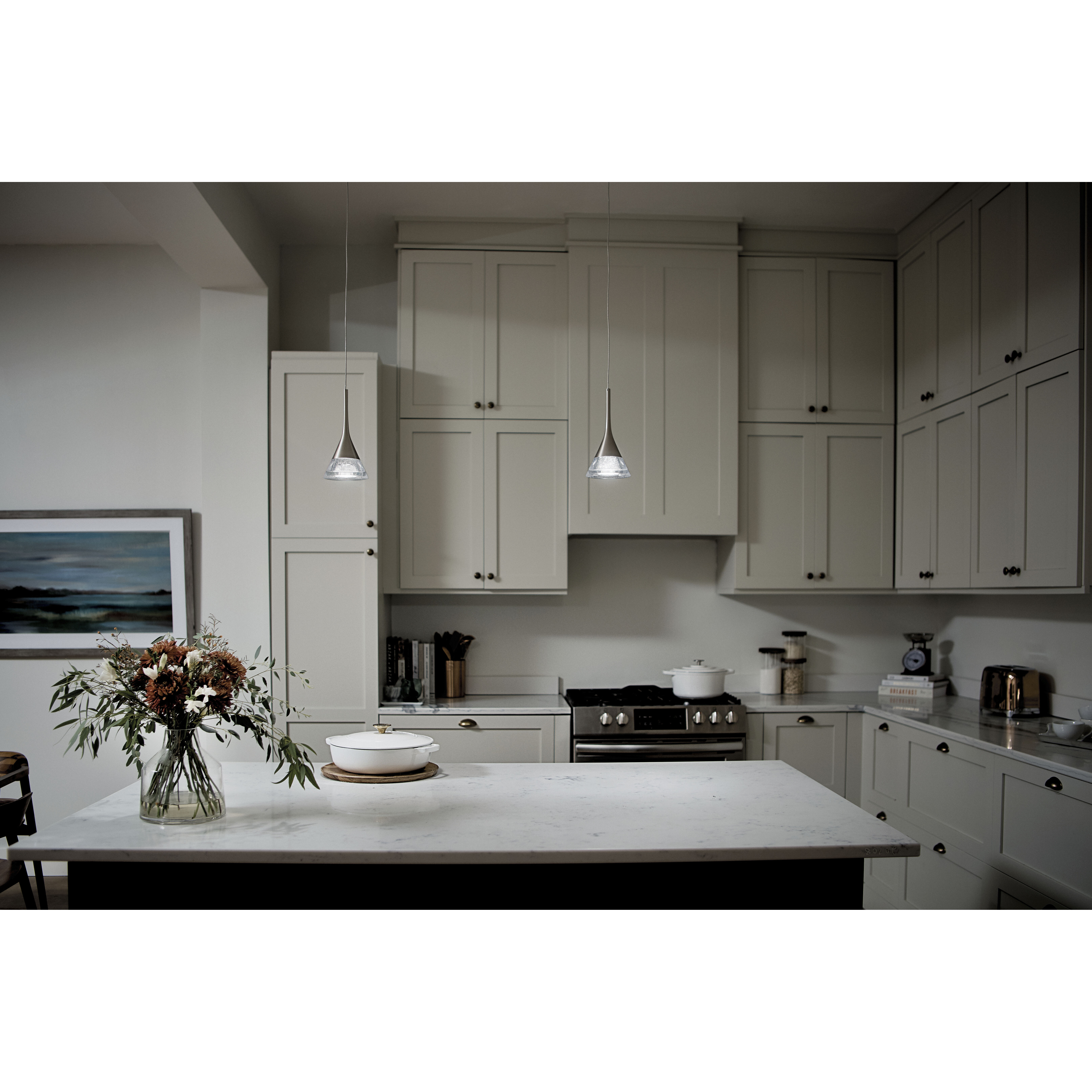 Kabru LED 4.75 inch Brushed Nickel Mini Pendant Ceiling Light