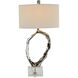 Metallic Ice 32.5 inch Silver Table Lamp Portable Light