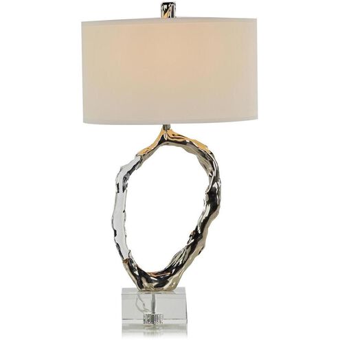Metallic Ice 32.5 inch Silver Table Lamp Portable Light