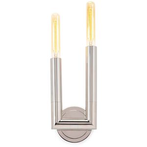 Wolfe 2 Light 6 inch Polished Nickel Wall Sconce Wall Light