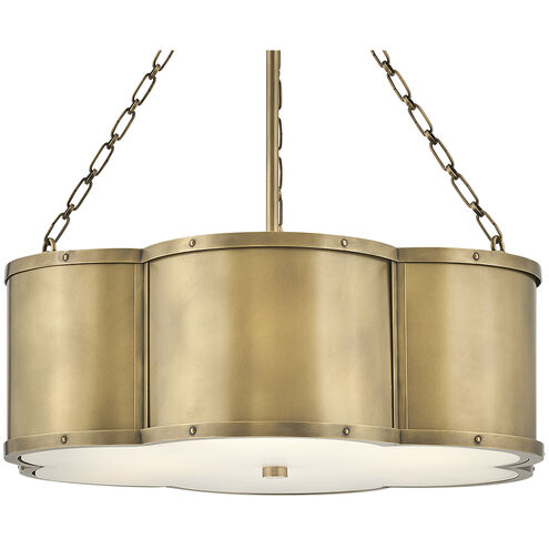 Chance LED 22 inch Heritage Brass Indoor Chandelier Ceiling Light