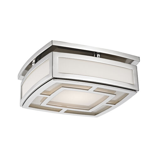 Elmore Flush Mount Ceiling Light in Polished Nickel, Small