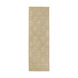 Modern Classics 96 X 30 inch Green and Neutral Runner, Wool