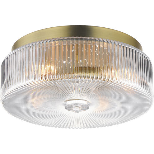 Kasbah 4 Light 15.75 inch Satin Brass Flush Mount Ceiling Light