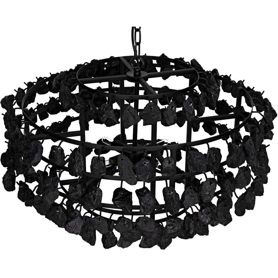 Vulcan 4 Light 29 inch Matte Black Chandelier Ceiling Light
