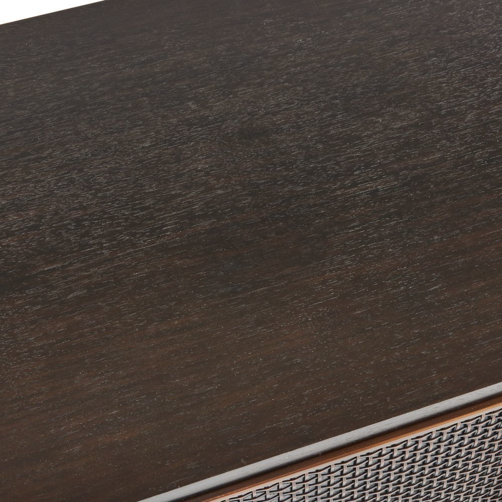 Demi 74 X 20.5 inch Ebony and Antique Brass Credenza