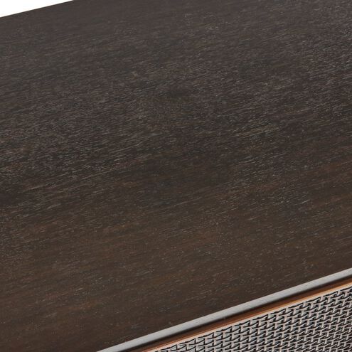 Demi 74 X 20.5 inch Ebony and Antique Brass Credenza