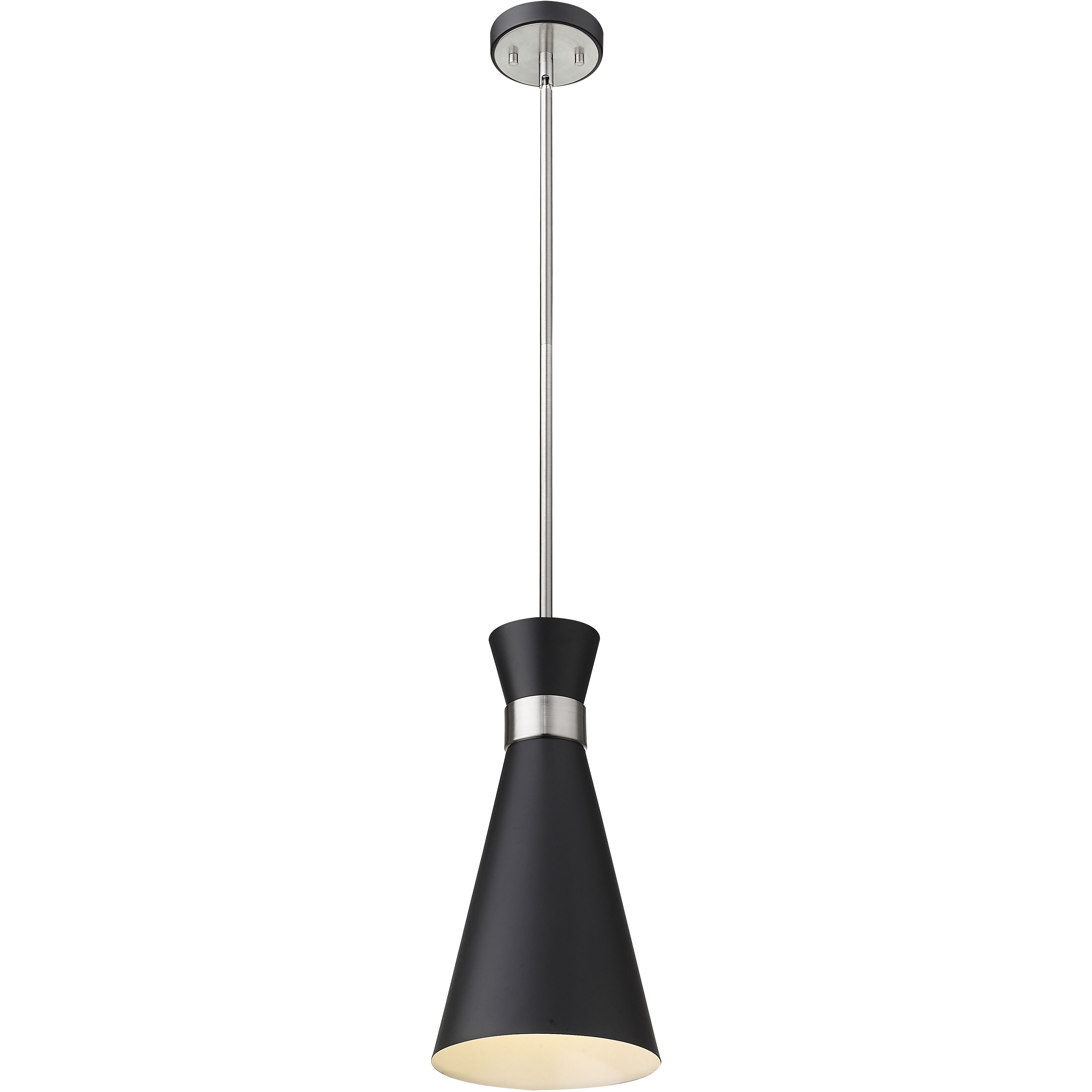 Soriano 1 Light 8 inch Matte Black and Brushed Nickel Pendant Ceiling Light