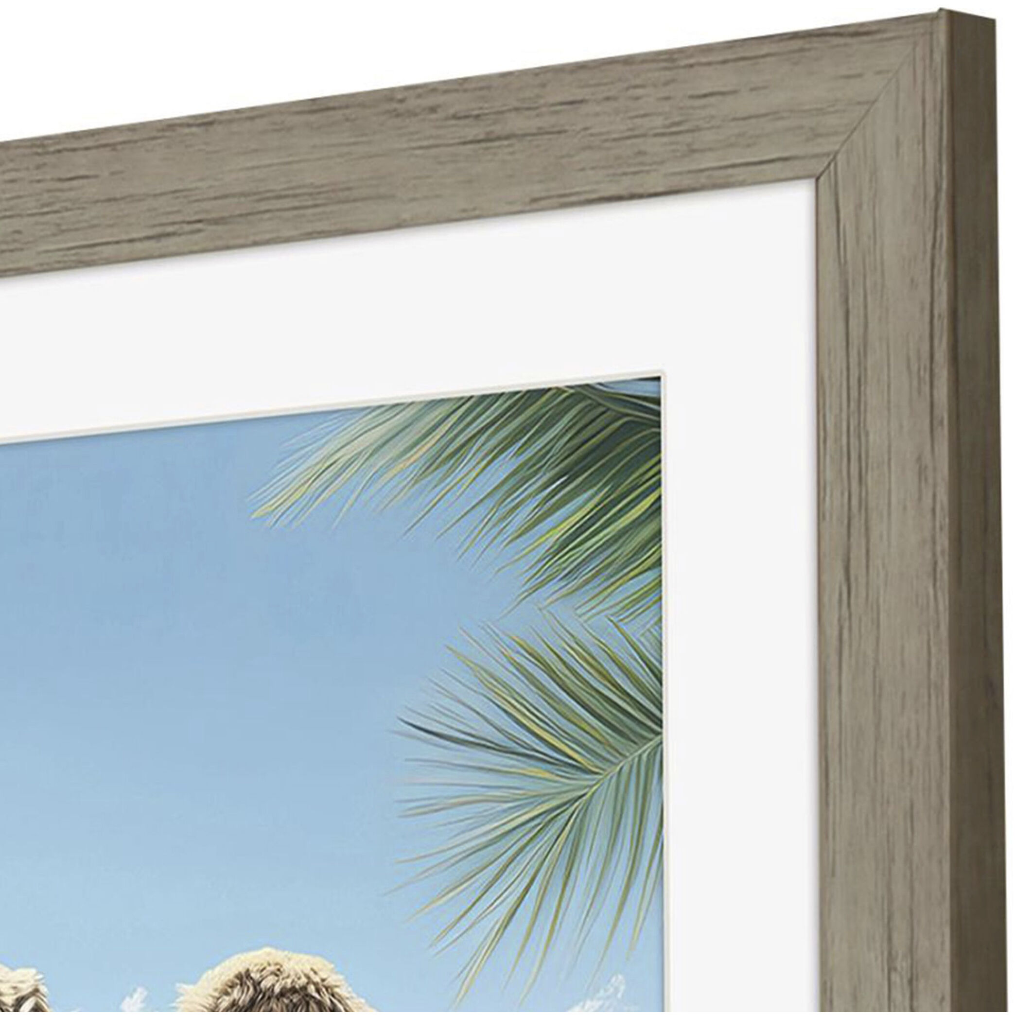 Nuthin Butt the Beach Blue and Multi and Green Framed Art, Propac