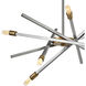 Archer 6 Light 26 inch Brushed Nickel with Brushed Bronze Indoor Chandelier Ceiling Light