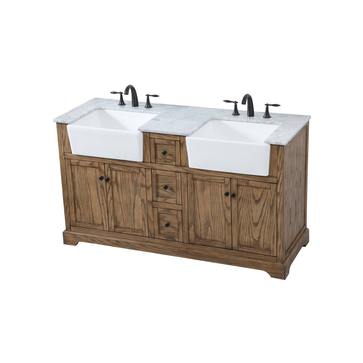 Franklin 60 X 22 X 35 inch Driftwood Bathroom Vanity Cabinet