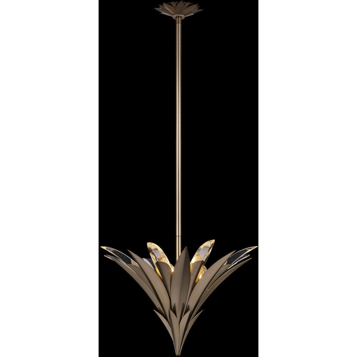 Roche 3 Light 18.5 inch Winter Brass Pendant Ceiling Light