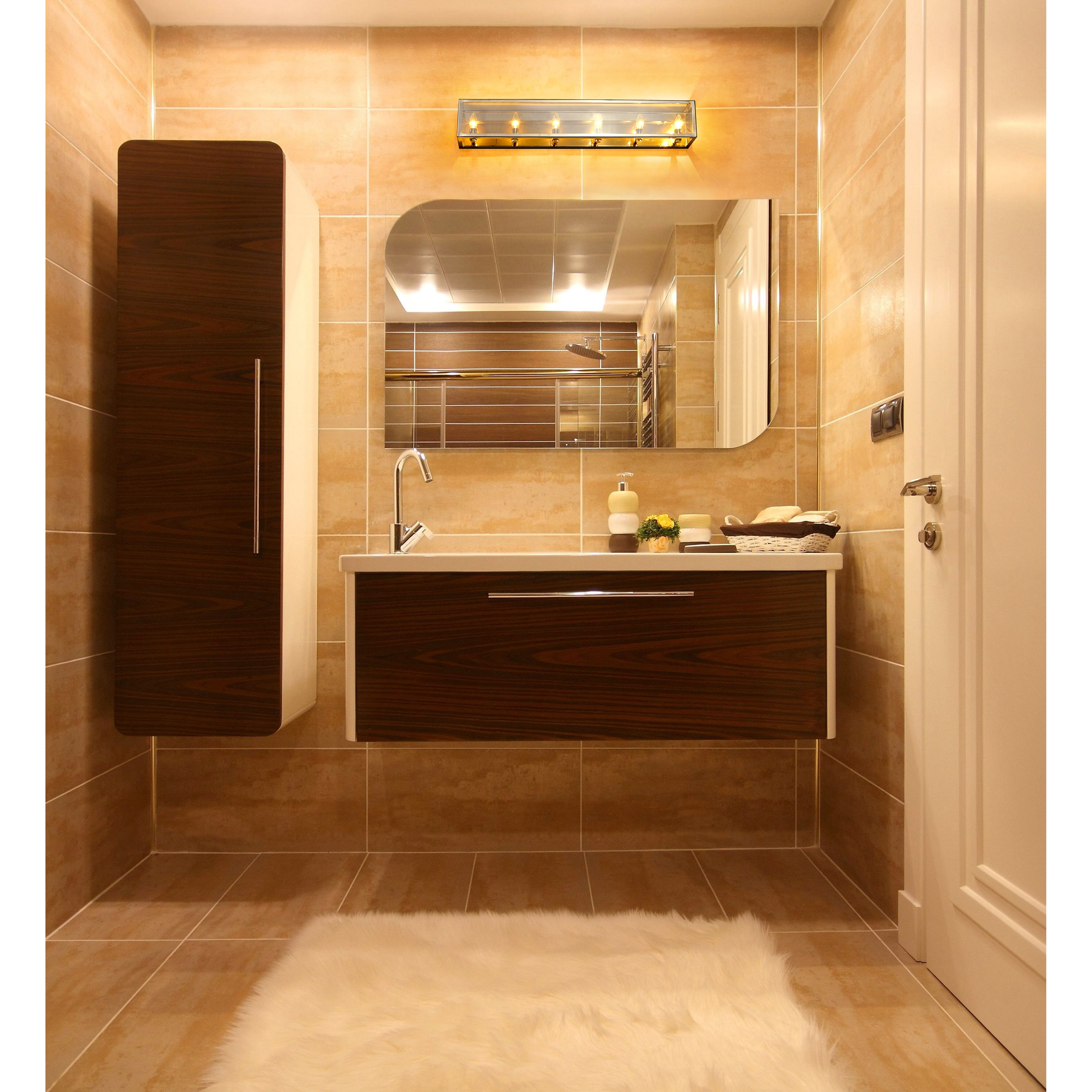 Infinity 6 Light 36 inch Chrome Vanity Wall Light