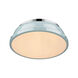 Duncan 2 Light 14 inch Chrome Flush Mount Ceiling Light in Seafoam, Damp