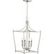 Parkhurst 4 Light 14 inch Brushed Nickel Foyer Pendant Ceiling Light