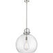 Newton Sphere 1 Light 18 inch Polished Nickel Pendant Ceiling Light in Clear Glass