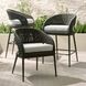 Juri 43.5 inch Porpoise and Charcoal Brown with Dark Gray Outdoor Bar Stool