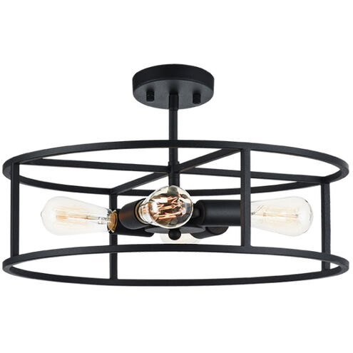 Candid 4 Light 18 inch Rusty Black Flush Mount Ceiling Light