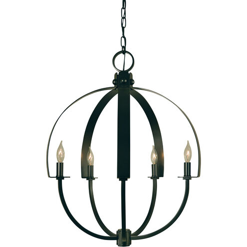 Luna 5 Light 21 inch Matte Black Dining Chandelier Ceiling Light