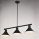 Akron LED 35.75 inch Oil Rubbed Bronze Linear Chandelier Ceiling Light