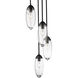 Arden 5 Light 12 inch Matte Black Chandelier Ceiling Light