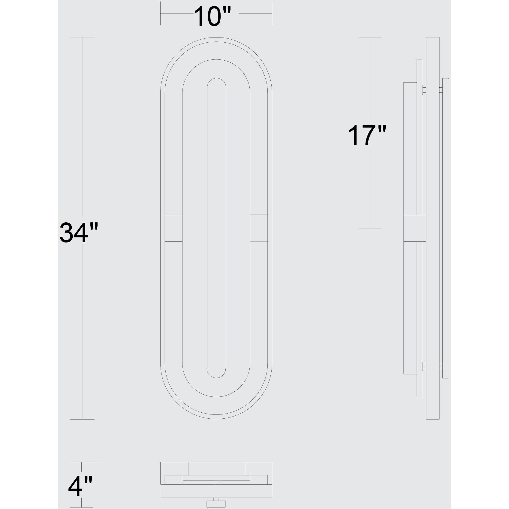Roundabout LED 34 inch Sand Black Outdoor Wall Sconce