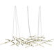 Constellation LED 55 inch Satin Brass Chandelier Ceiling Light in 3000K, White, Standard Suspension