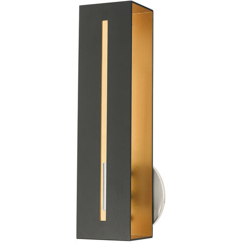Soma 1 Light 5 inch Textured Black with Brushed Nickel Accents ADA ADA Single Sconce Wall Light