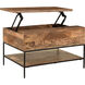 Carey 30 X 22 inch Natural with Black Coffee Table