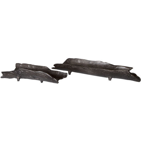 Caryn Dark Black Nickel Trays, Set of 2