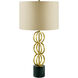 Evans 31 inch 100 watt Marbled and Painted Accent Table Lamp Portable Light