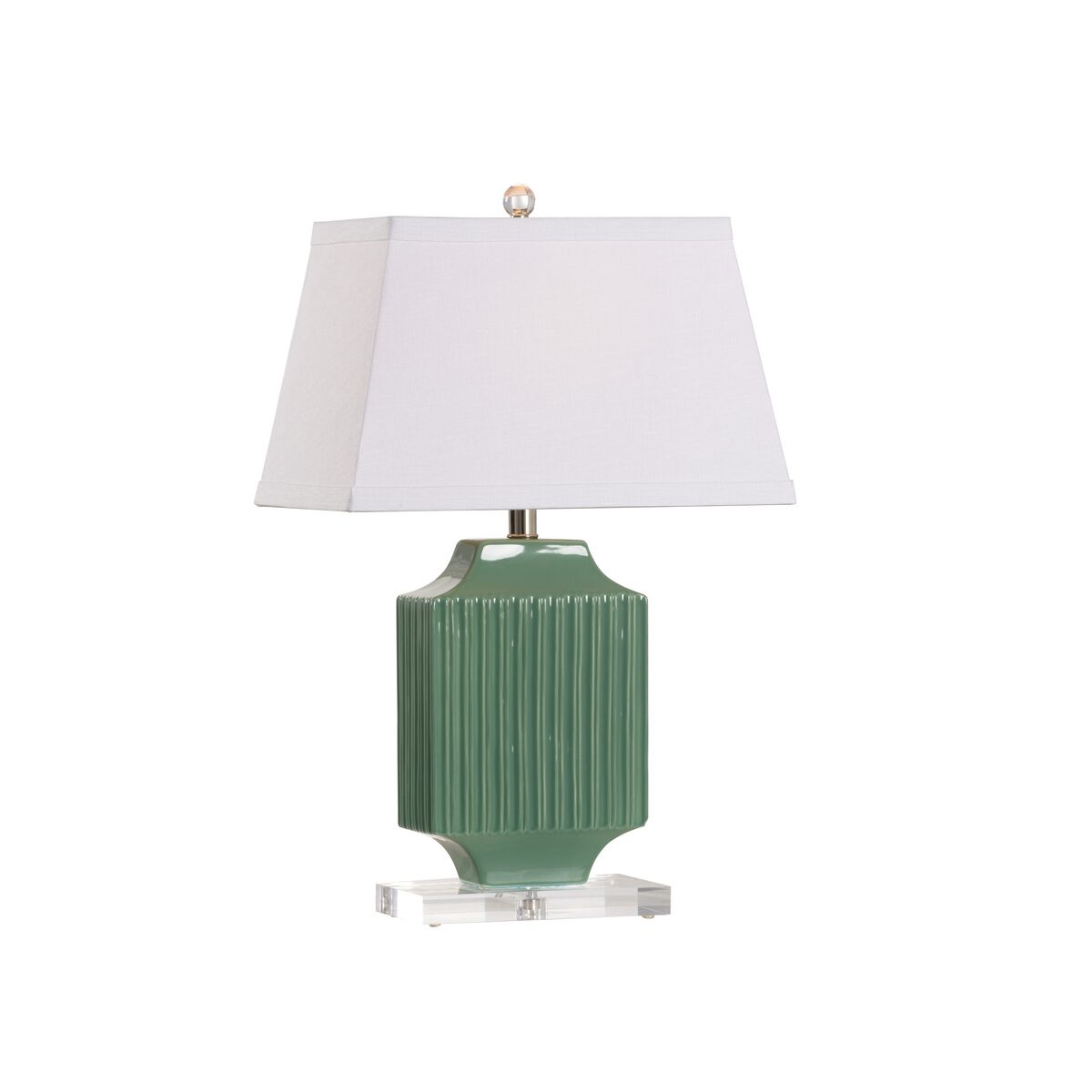 Claire Bell 100.00 watt Jade/Clear Table Lamp Portable Light