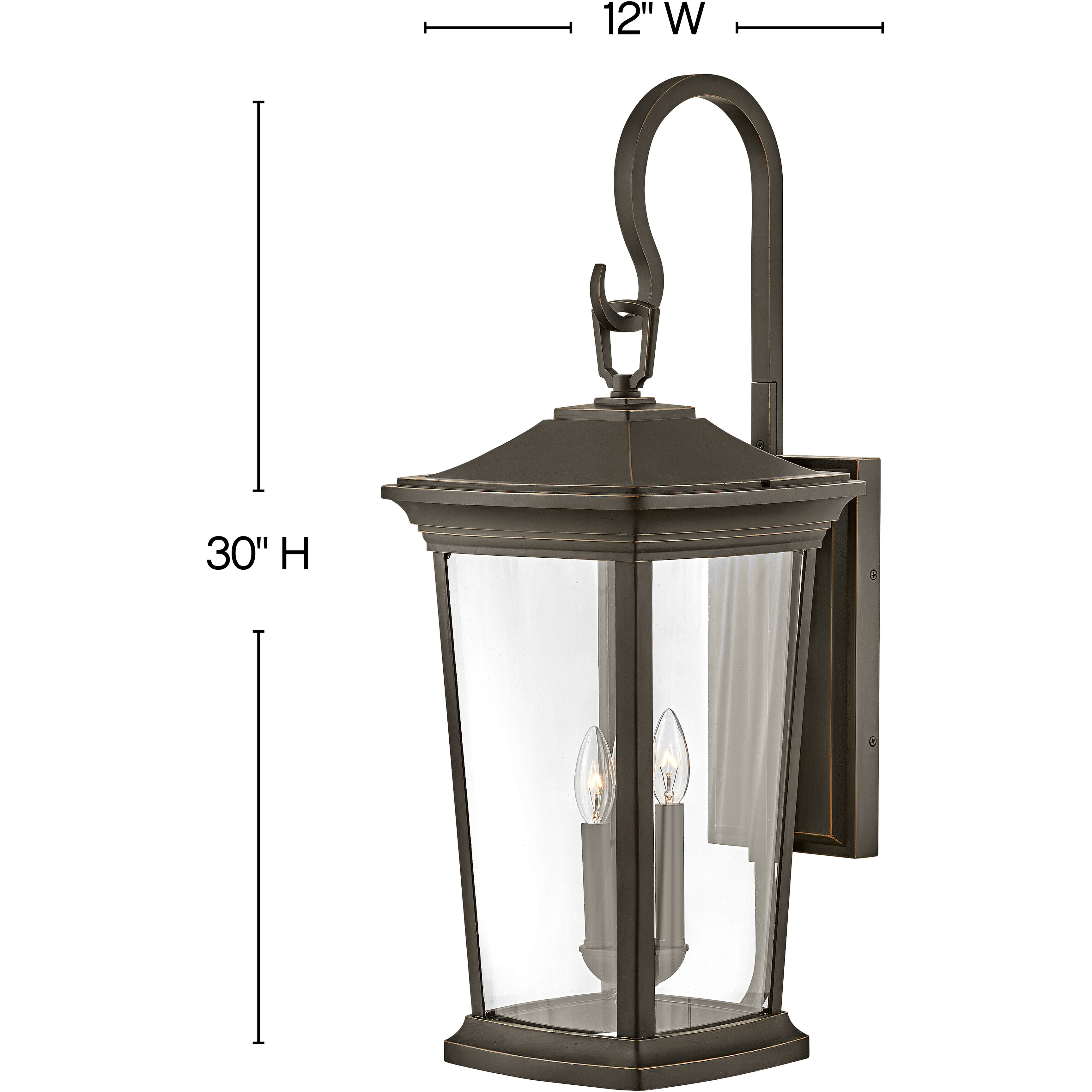 Bromley LED 30 inch Oil Rubbed Bronze Outdoor Wall Mount Lantern