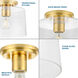 Adley 1 Light 9 inch Satin Brass Flush Mount Ceiling Light