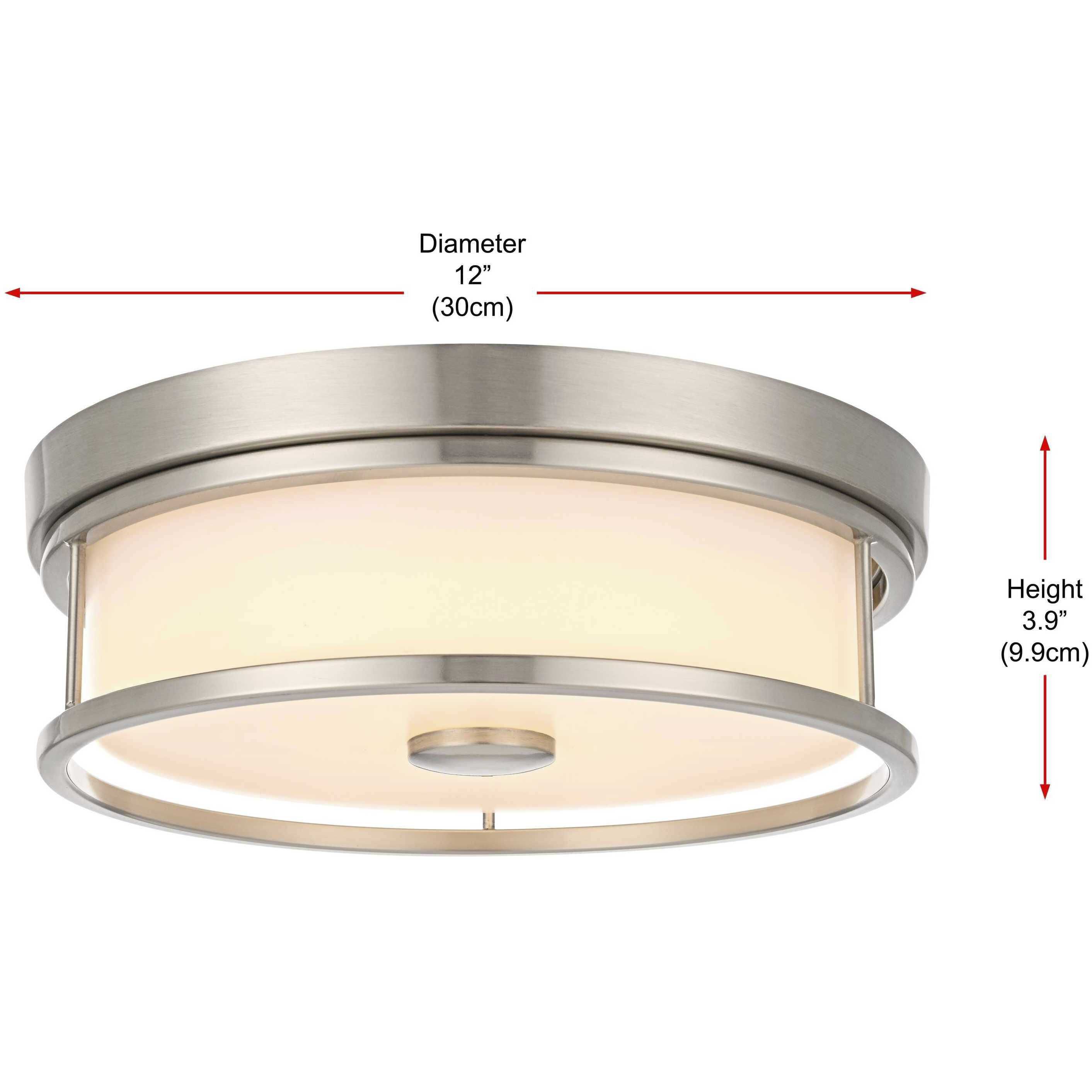Kolson 12 inch Polished Nickel Flush Mount Ceiling Light
