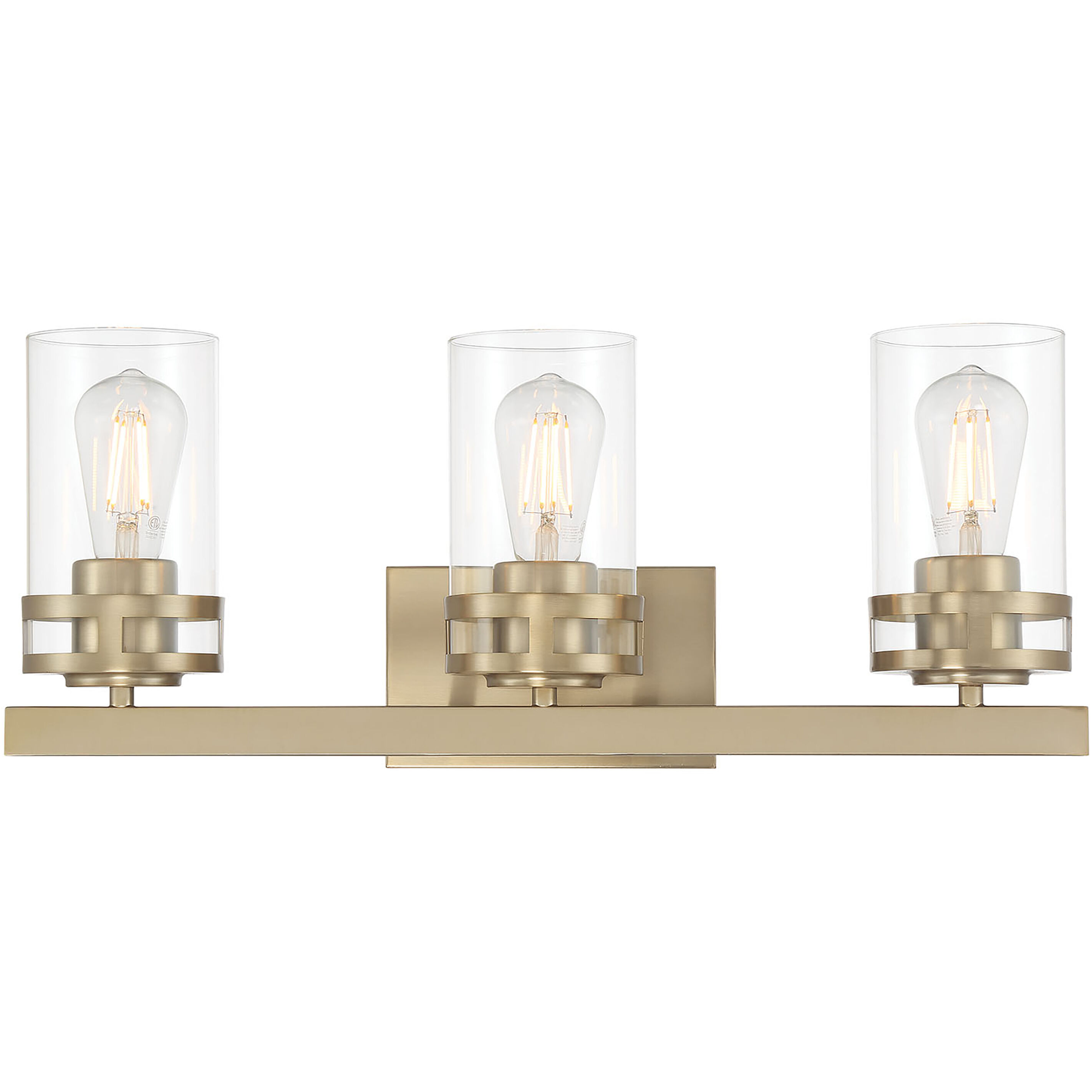 Lunden 3 Light 22 inch Modern Gold Bathroom Vanity Light Wall Light