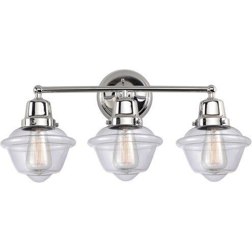 Aditi Small Oxford 3 Light 23.5 inch Polished Chrome Bath Vanity Light Wall Light, Aditi