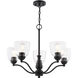 Bellwood 5 Light 24.5 inch Matte Black Chandelier Ceiling Light