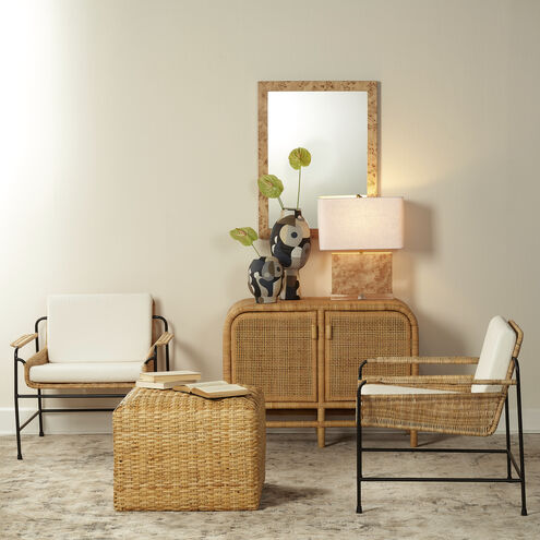 Natural Rattan 18 inch Natural Rattan Ottoman