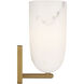 C&M by Chapman & Myers Savina 1 Light 5 inch Burnished Brass Sconce Wall Light