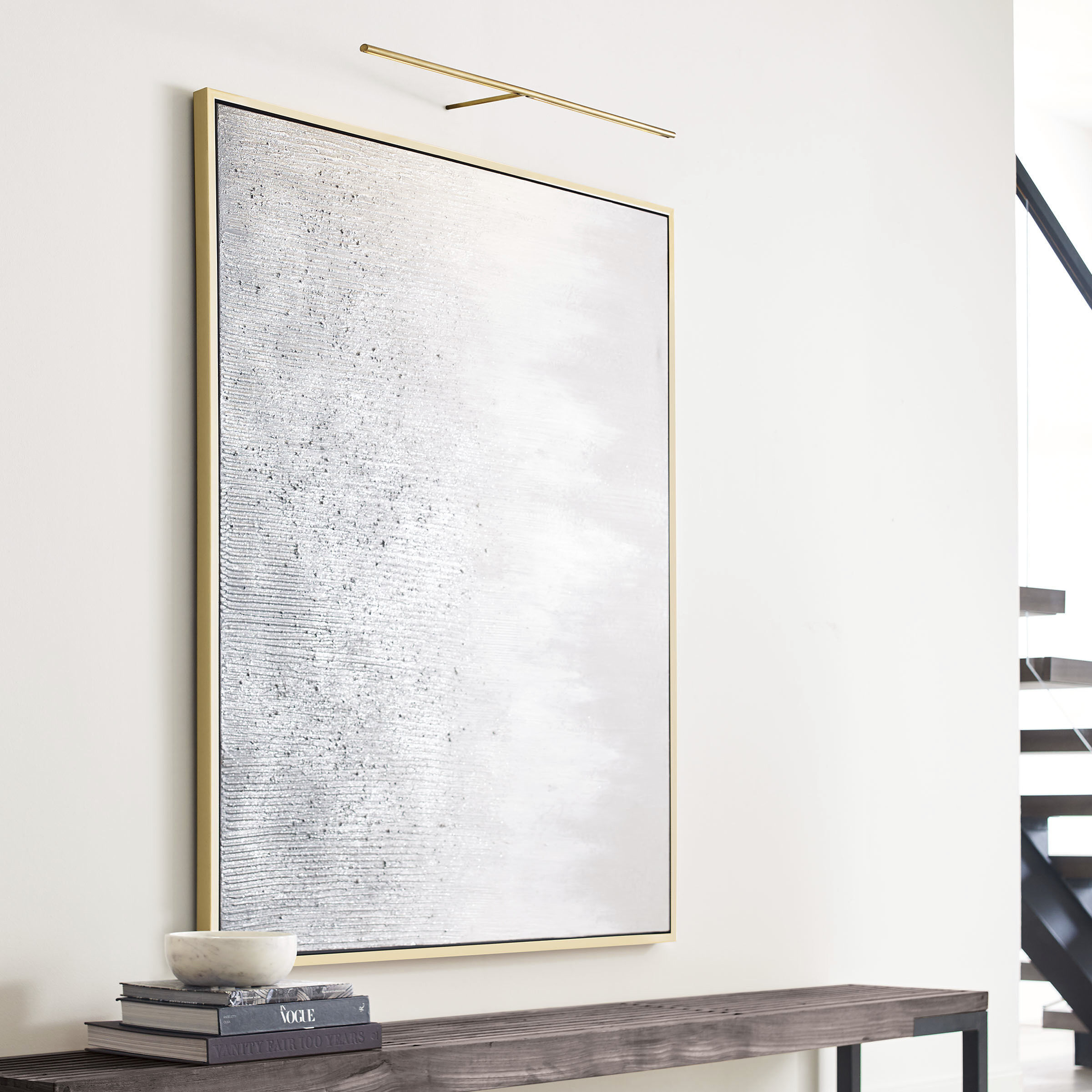 Sean Lavin Modern 20.8 watt Natural Brass Picture Light Wall Light, Integrated LED