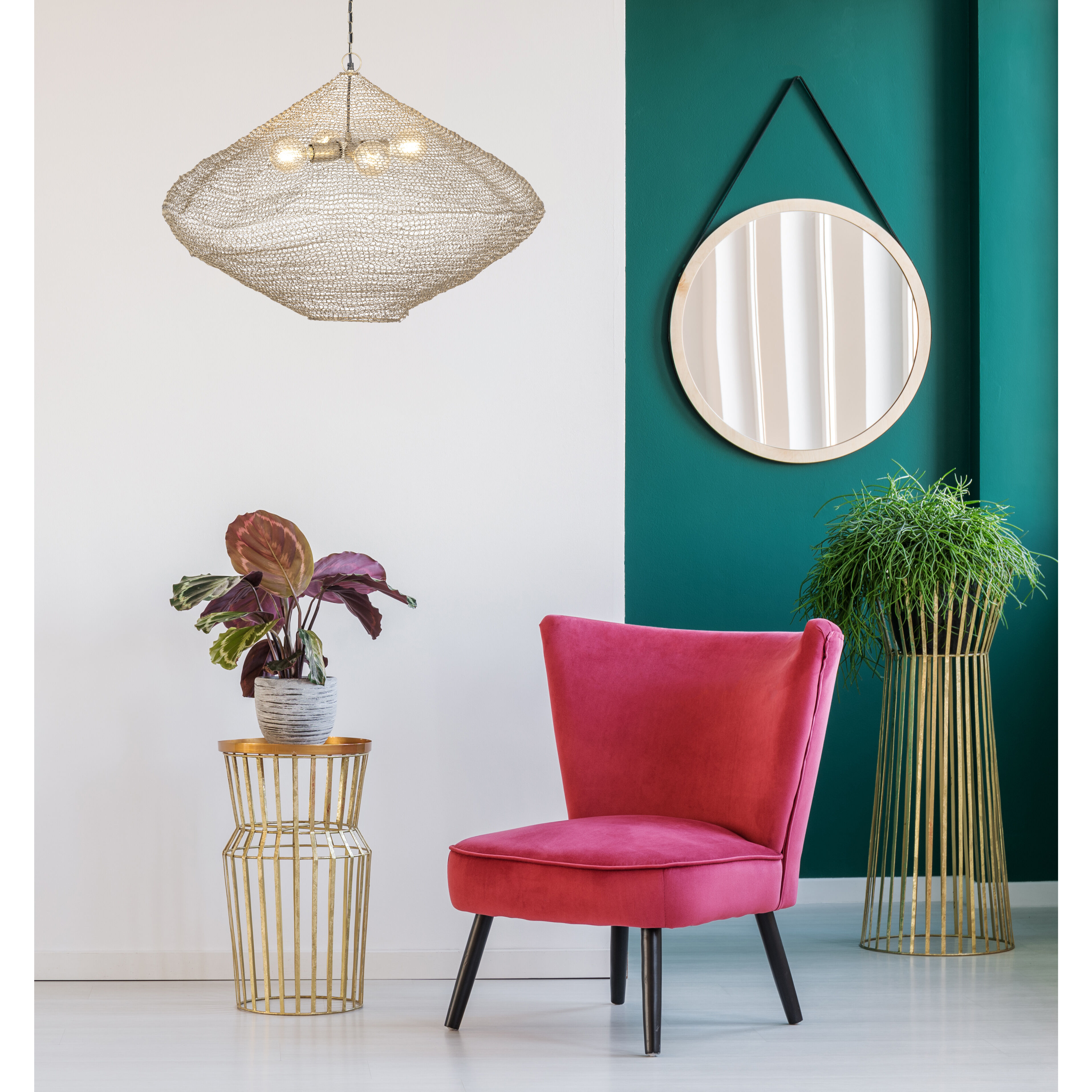 Warren 4 Light 33.5 inch Antique Brass Pendant Ceiling Light