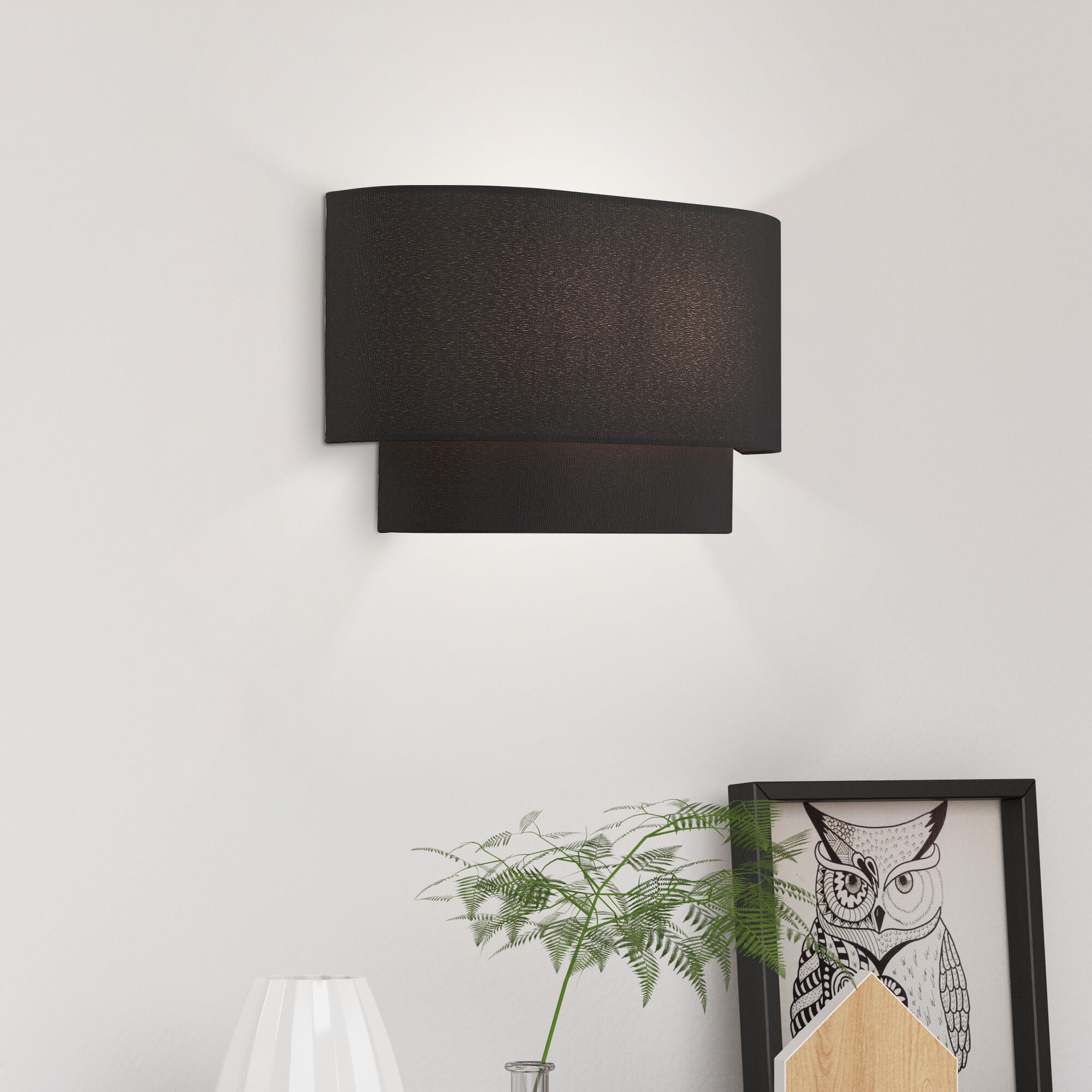 Bainbridge 2 Light 13 inch Black ADA Wall Sconce Wall Light