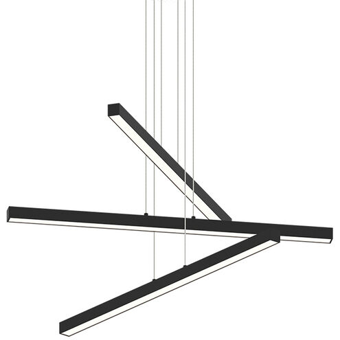 Presley LED 37 inch Matte Black Chandelier Ceiling Light