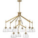 Corbin 9 Light 41 inch Warm Brass Chandelier Ceiling Light