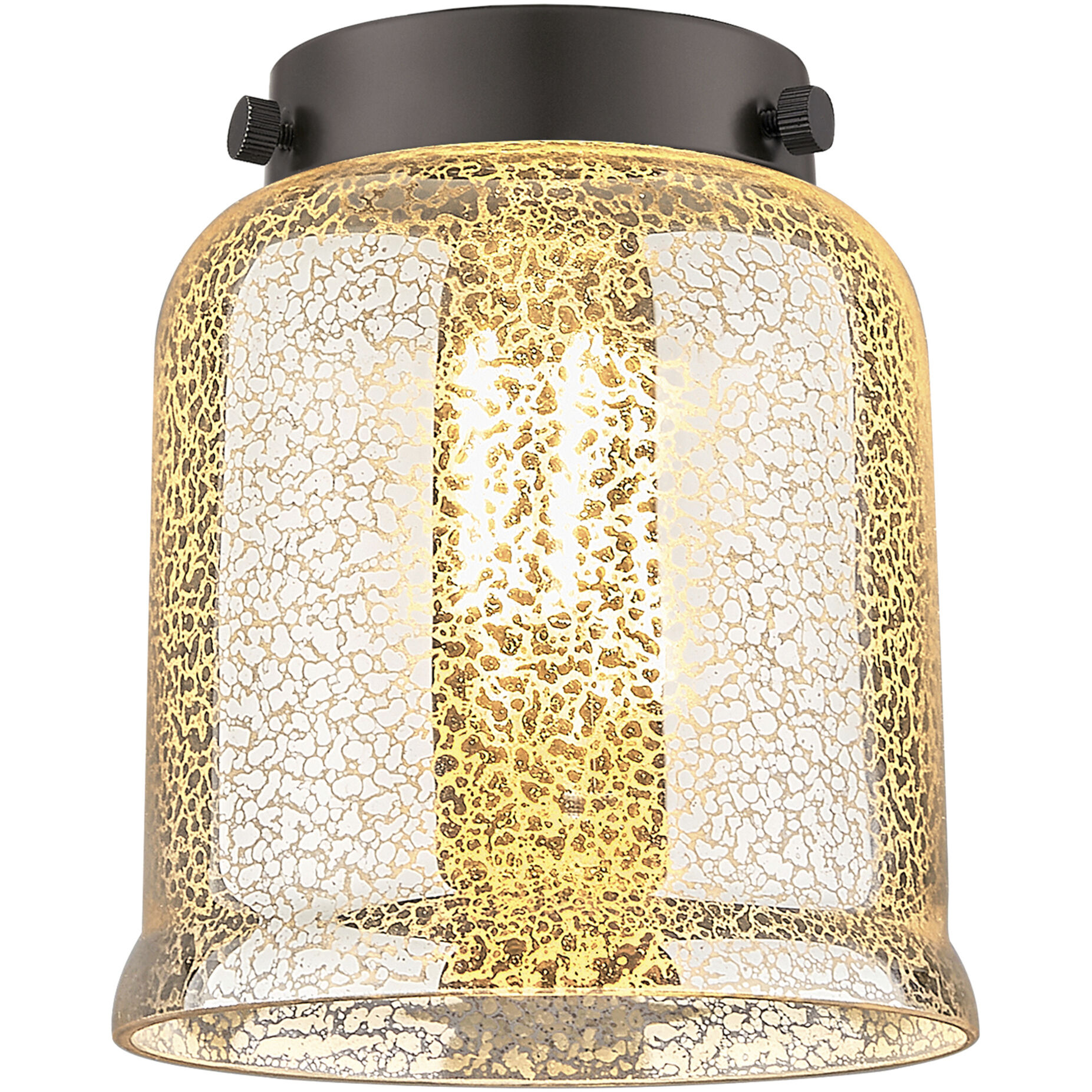 Nouveau 2 Bell 1 Light 5 inch Brushed Satin Nickel Mini Pendant Ceiling Light in Incandescent, Silver Plated Mercury