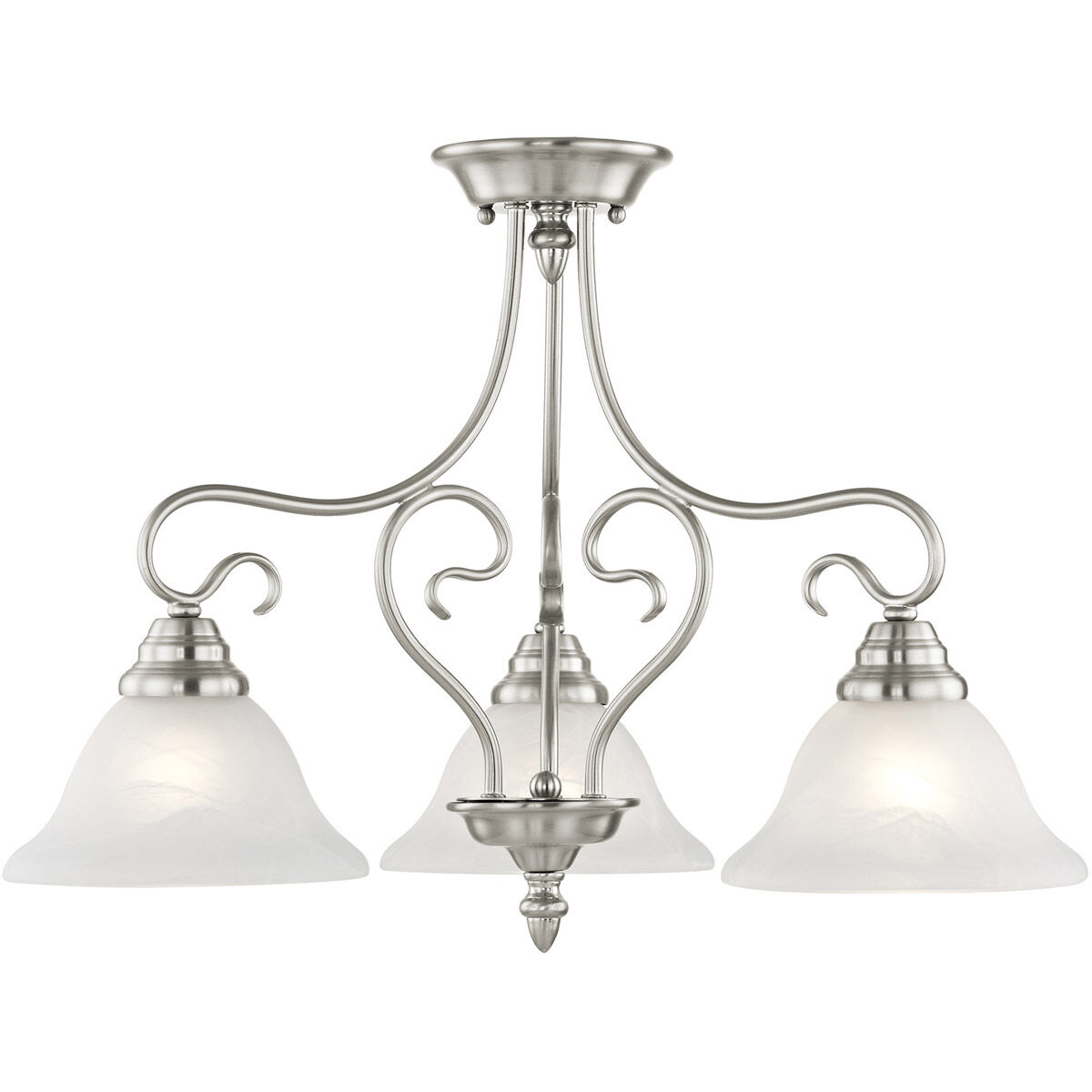Coronado 3 Light 24 inch Brushed Nickel Chandelier Ceiling Light
