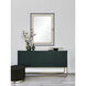 Gray 38 X 28 inch Gold Leaf, Black Wall Mirror