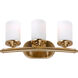 Ames 3 Light 18 inch Soft Gold Vanity Light Wall Light