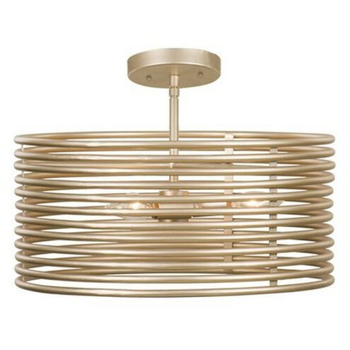 Emery 3 Light 16 inch Modern Gold Convertible Pendant Semi Flush Mount Ceiling Light